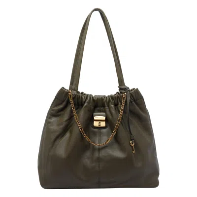 Marc Jacobs The Cristina Chain-embellished Drawstring Tote Bag In Green