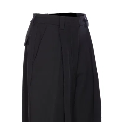 The Latest L-blend Tapered Pants With Dart In Black