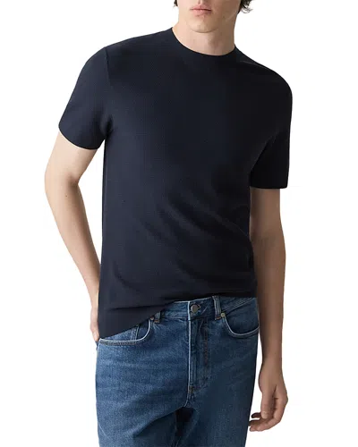 Theory Light Bilen Knit Soris Tee Baltic In Black