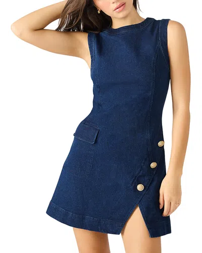 Steve Madden Audrina Sleeveless Denim Minidress In Blue