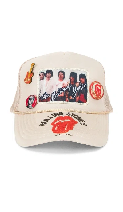 Madeworn Rolling Stones Trucker Hat In Neutral