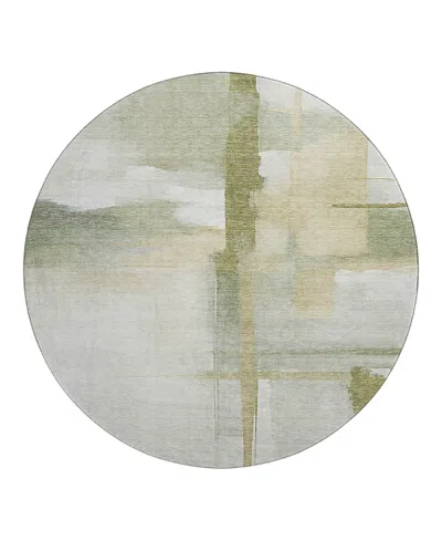 Dalyn Rug Company Dalyn Ravenna Washable Rn9 Round Area Rug, 8' X 8' In Green