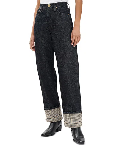 Rag & Bone Shea High Rise Ankle Cuffed Jeans In Twilight Rinse Combo In Black