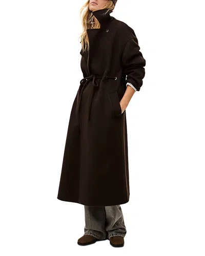 Ba&sh Kate Tie-waist Coat In Brown