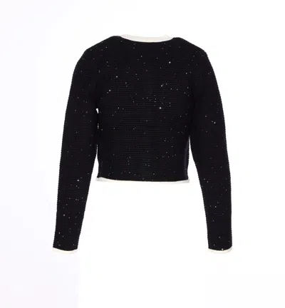 Liu •jo Lurex Cardigan In Black
