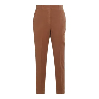 Incotex Comfortable Trousers Featuring Elastic Waistband In Brown
