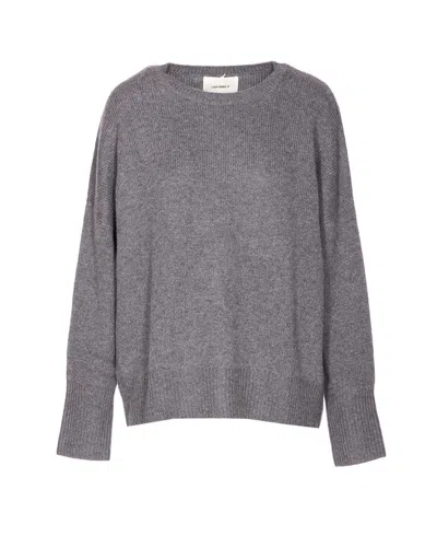 Lisa Yang Cashmere Knit Oversized Sweater With Contrasting Edge Detail In Gray