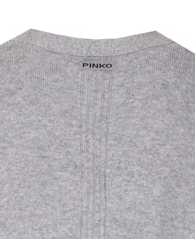Pinko Cardigan Long À Col V In Gray