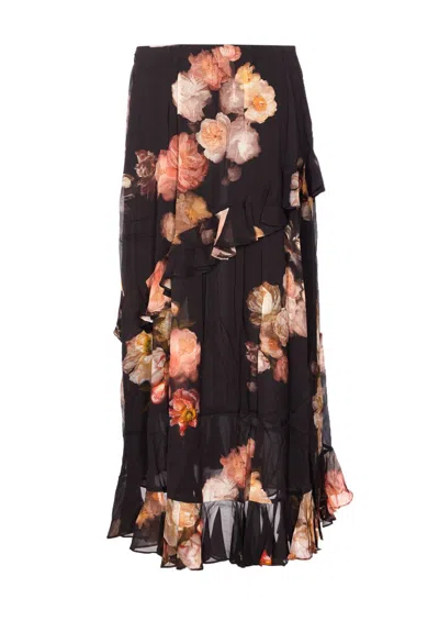 Zimmermann Hypnotic Asymmetric Midi Skirt In Multi