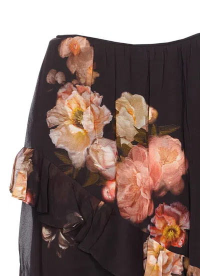 Zimmermann Hypnotic Asymmetric Midi Skirt In Multi