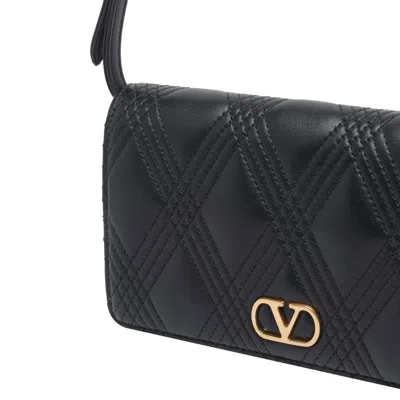Valentino Quiltie 67 Mini Shoulder Bag In Quilted Nappa In Black