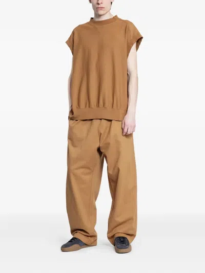 Hed Mayner Drawstring-waist Track Pants In Brown
