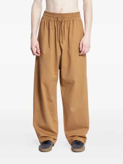 Hed Mayner Drawstring-waist Track Pants In Brown
