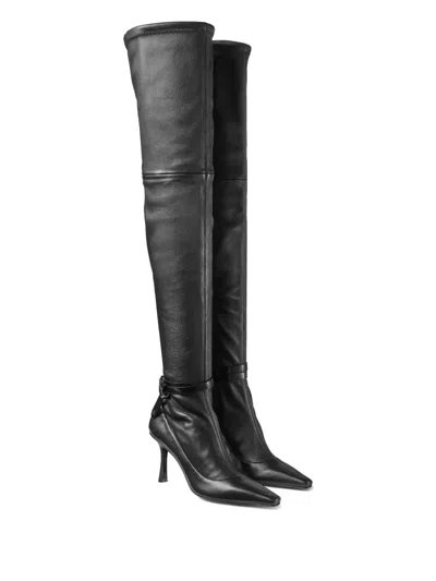 Jimmy Choo 85mm Camie Over-the-knee Boots In Black