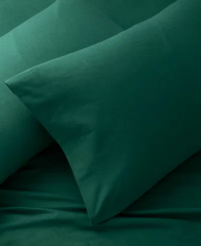 Charter Club Solid Flannel Pillowcase Set, Standard, Exclusively At Macy's In Green