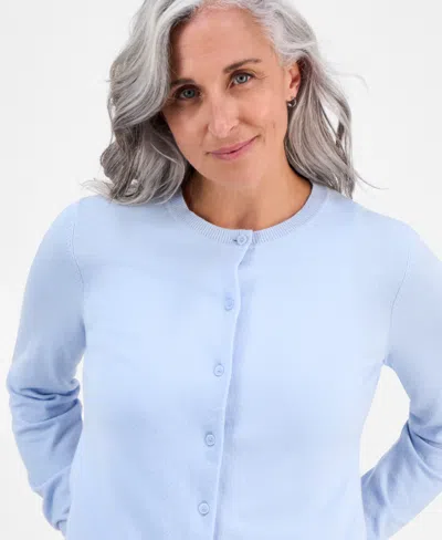 Style & Co Women's Button-up Cardigan, Regular & Petite, Created For Macy's In Blue