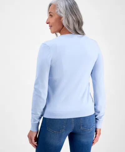 Style & Co Women's Button-up Cardigan, Regular & Petite, Created For Macy's In Blue