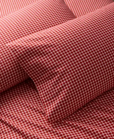 Charter Club Solid Flannel Pillowcase Set, Standard, Exclusively At Macy's In Red