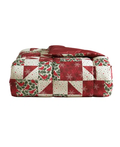 Hallmart Collectibles Cardinal Patchwork 3-pc. Comforter Set In Red