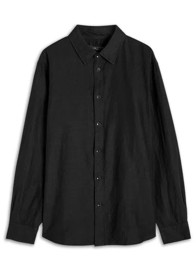 Rag & Bone Finch Denim Button-up Shirt In Black