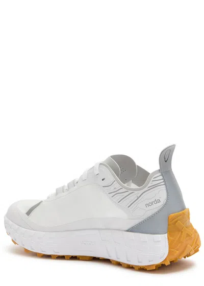 Norda Arnitel White Trail Running Sneaker In Animal Print