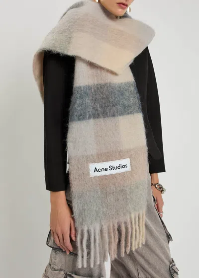 Acne Studios Vally Soft Alpaca Blend Scarf In Sand