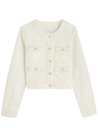 Paige Pocket Button Jacket In White