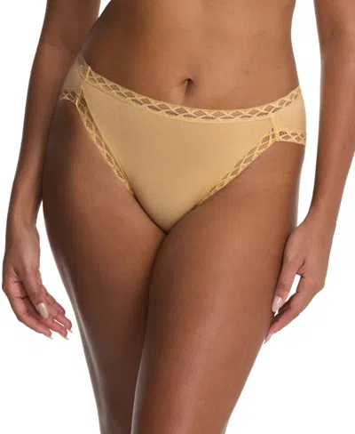 Natori Bliss French Cut 3-pack Briefs Golden/dragonfly/café In Multi