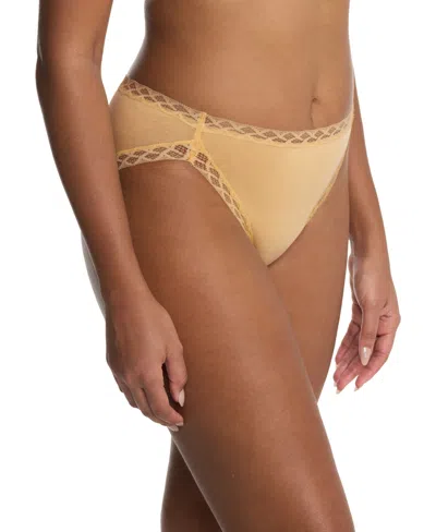 Natori Bliss French Cut 3-pack Briefs Golden/dragonfly/café In Multi