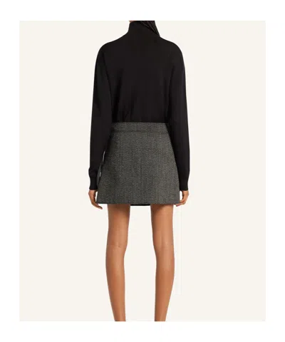 Courrèges Miniskirt With Belt In Gray