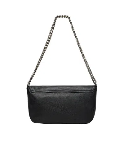Patrizia Pepe Borsa A Spalla In Pelle Con Tracolla In Catena Black In Black