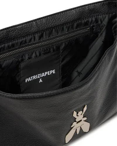 Patrizia Pepe Borsa A Spalla In Pelle Con Tracolla In Catena Black In Black