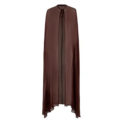 Raquel Diniz Flowing Silk Cape A-line Hem In Multi