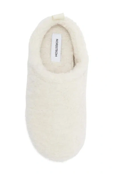 Nordstrom Greer Faux Shearling Clog Slipper In White