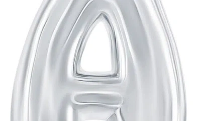 Simona Bubble Initial Pendant Necklace In Metallic