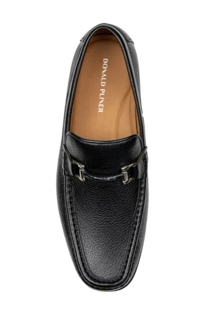 Donald Pliner Danner Tumbled Leather Loafer In Black