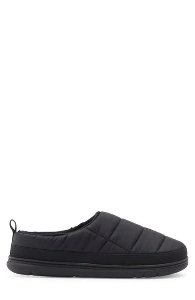 Abound Darius Fuax Fur Lined Quilted Clog Slipper In Black