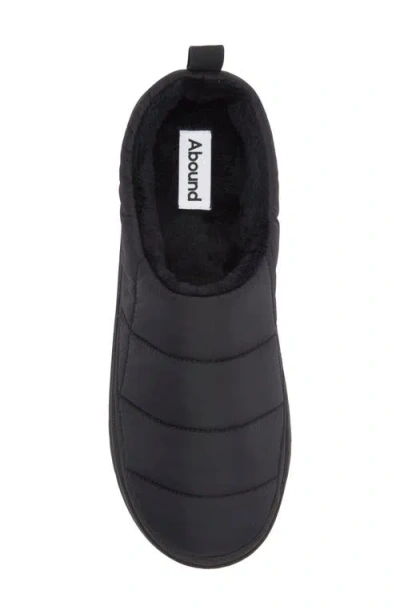 Abound Darius Fuax Fur Lined Quilted Clog Slipper In Black
