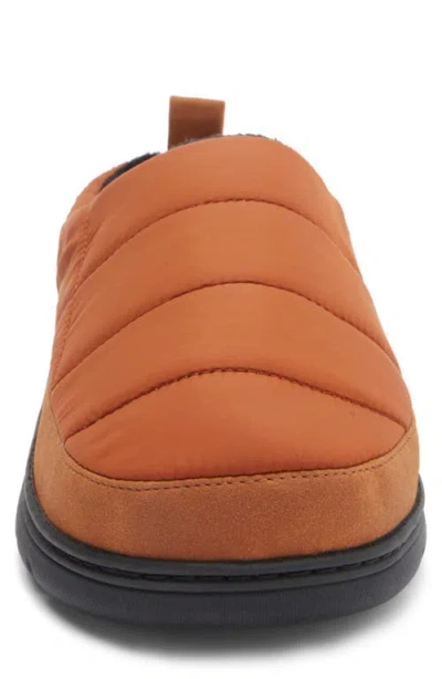 Abound Darius Fuax Fur Lined Quilted Clog Slipper In Orange