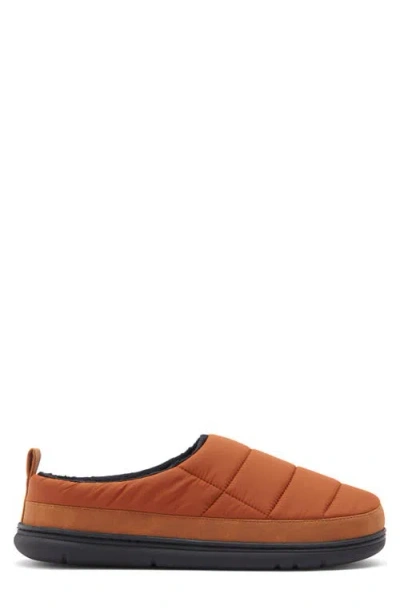 Abound Darius Fuax Fur Lined Quilted Clog Slipper In Orange