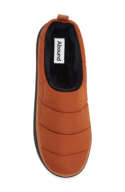 Abound Darius Fuax Fur Lined Quilted Clog Slipper In Orange