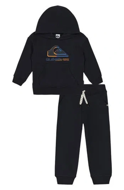 Quiksilver Toddler & Little Boys 4t-7 2-piece Hoodie And Waistband Joggers Set In Black