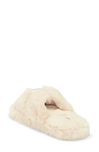 Honeydew The Knot Plush Faux Fur Slide Sandal In Neutral