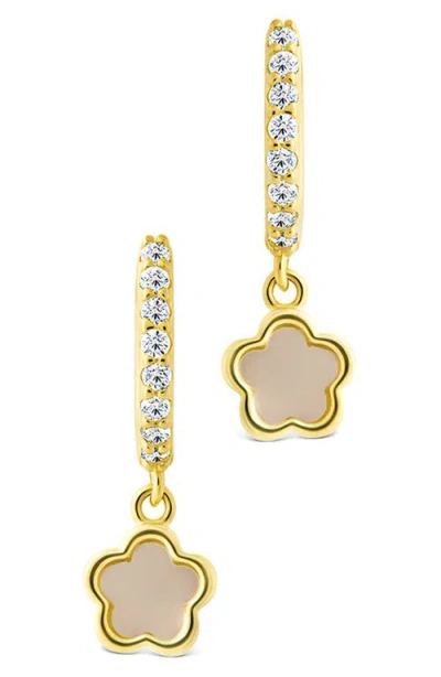 Sterling Forever Faelina Cubic Zirconia Star Drop Huggie Hoop Earrings In Gold