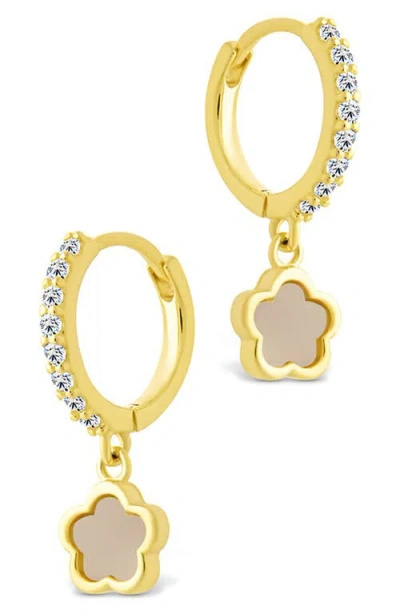 Sterling Forever Faelina Cubic Zirconia Star Drop Huggie Hoop Earrings In Gold