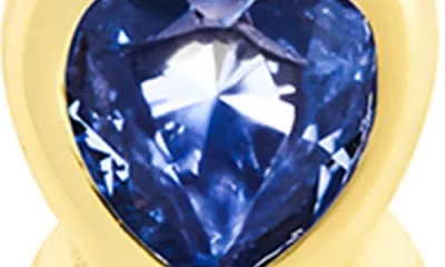 Sterling Forever Isobel Cubic Zirconia Heart Micro Huggie Hoop Earrings In Gold