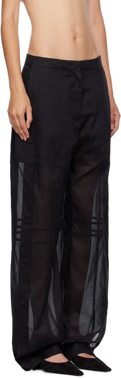 Jil Sander Relaxed Cotton Pants In Black