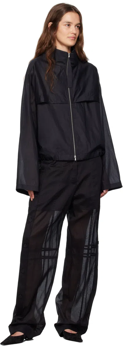 Jil Sander Relaxed Cotton Pants In Black