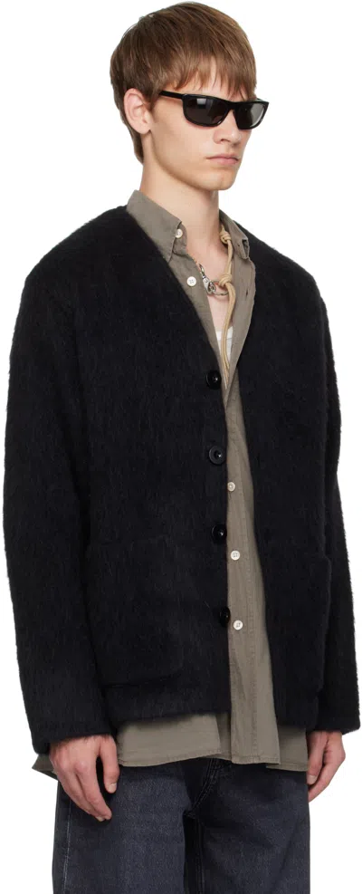 Our Legacy Wool Alpaca Cardigan In Black