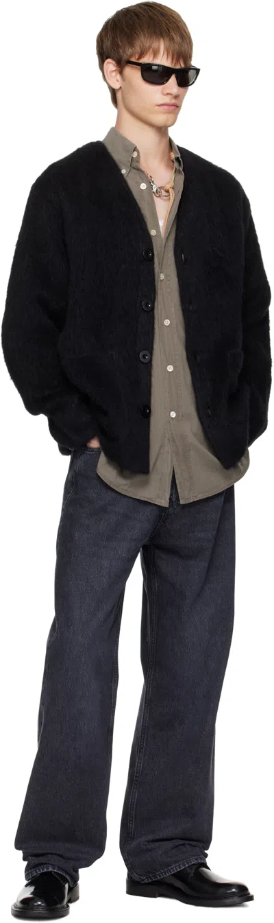 Our Legacy Wool Alpaca Cardigan In Black